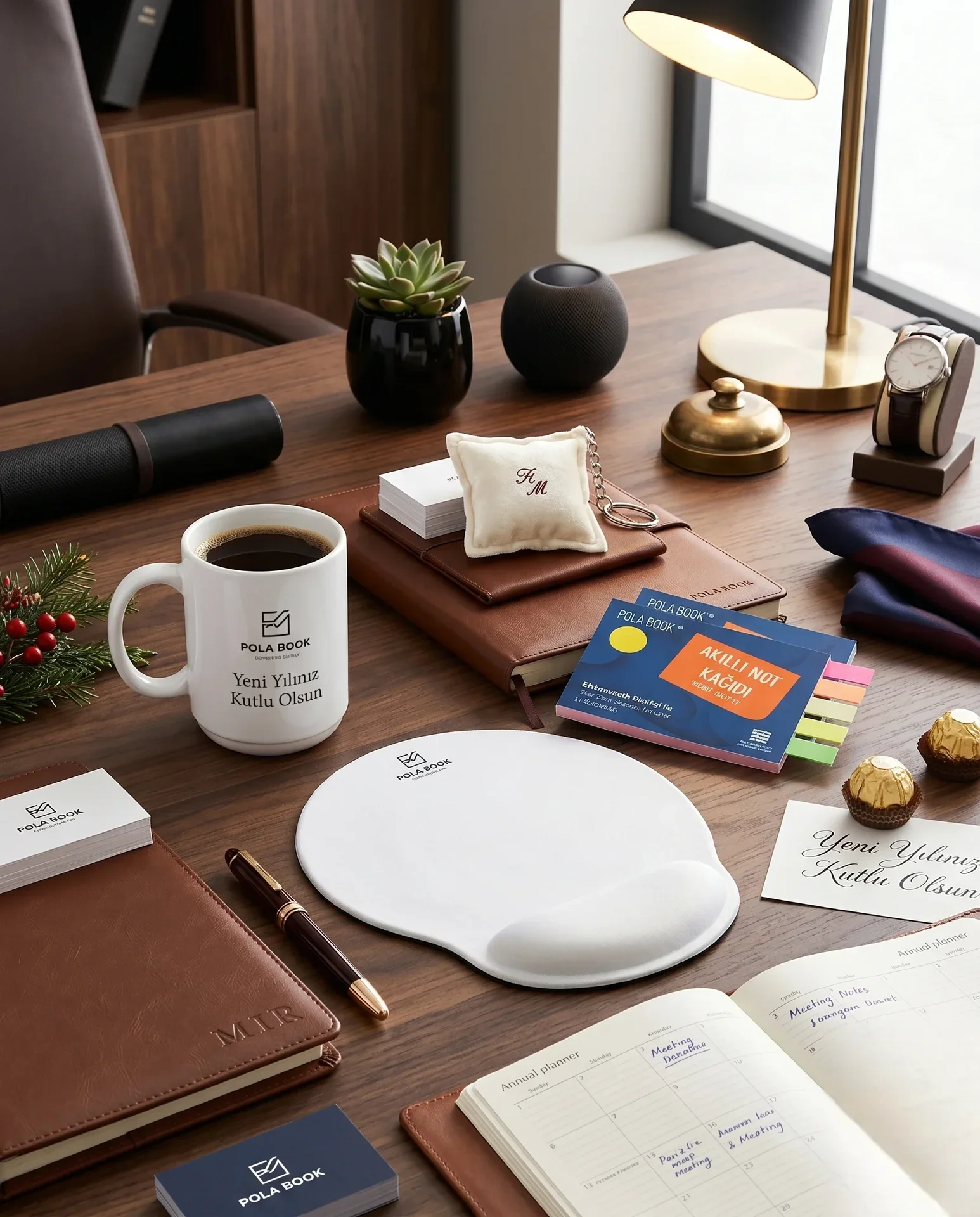 Kurumsal Ofis Seti — Kupa, Mouse Pad, Akıllı Not ve Anahtarlık