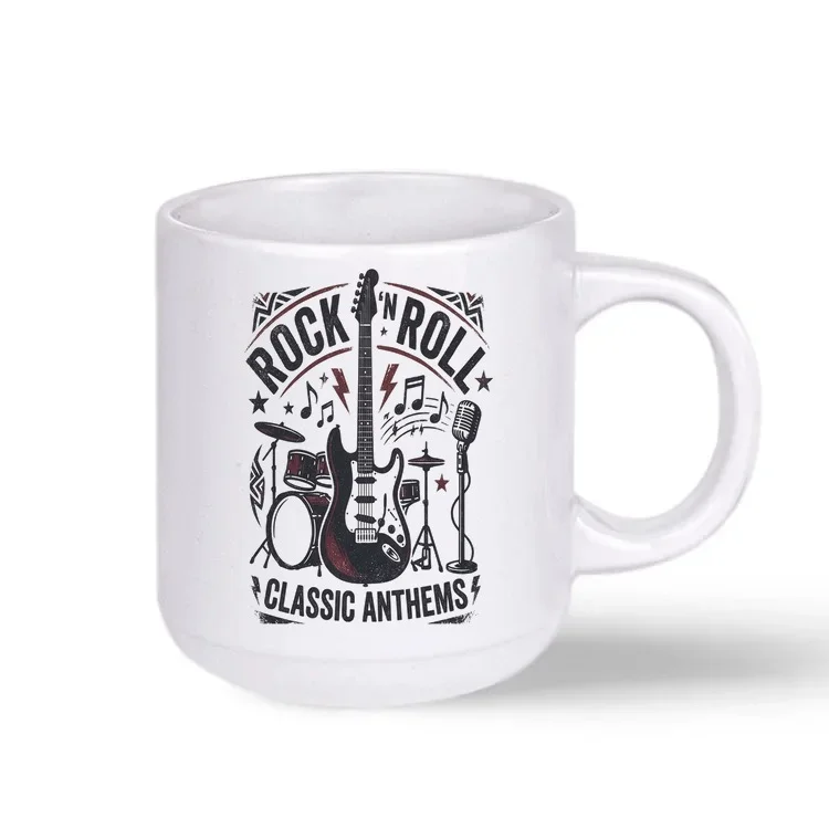 Rock 'n Roll Temalı Kupa ve Bez Çanta Seti